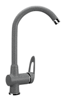 U006-309 Смеситель Ulgran высокий нос ТЕМНО-СЕРЫЙ