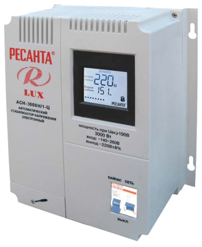 Стабилизатор напряжения серии LUX Ресанта АСН-3000Н/1-Ц (63/6/21) фото 7 Стабилизатор напряжения серии LUX Ресанта АСН-3000Н/1-Ц (63/6/21) фото 7