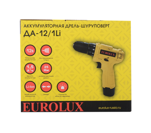 Дрель-шуруповерт Eurolux ДА-12/1Li (72/14/37) фото 10