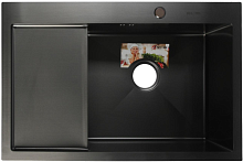 AF97851F-R AFLORN Мойка 78х51х22 3,0мм правая ГРАФИТ, ПРЕМИУМ