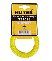 Леска Huter TS2015 для триммера, 2 мм, витой квадрат (71/1/11)