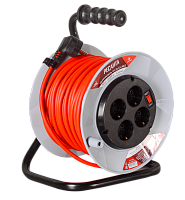 Удлинитель силовой на катушке Ресанта СУ-3х1,5-30/2 (с выкл., 4 розетки) (61/118/6)