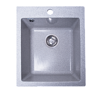 Мойка каменная GranAlliance G-24 (492х417) прямоугольная СЕРЫЙ (U404)