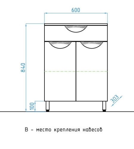 SL Комод "ЖАСМИН ТН 600" 1 ящик фото 2