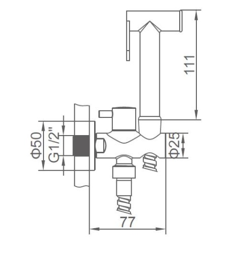 3290-6 Accoona Смеситель встраиваемый д/гигиенического душа (с лейкой) (1/10) фото 2 3290-6 Accoona Смеситель встраиваемый д/гигиенического душа (с лейкой) (1/10) фото 2