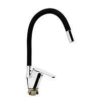 4844F Accoona Смеситель д/кухни силикон 35мм.Черный (1/10)