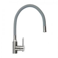 48104T Accoona Смеситель д/кухни серый излив, гайка. Нерж (1/10)