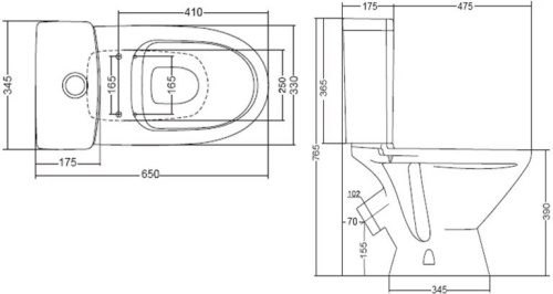 Унитаз компакт "Лига"* 2РА белый косой /Santek/ 1WH302141 фото 7 Унитаз компакт "Лига"* 2РА белый косой /Santek/ 1WH302141 фото 7