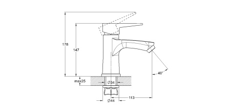 NUD1-A045YW G-LAUF Смеситель д/умывальника d35 гайка (1/10). Белый фото 2