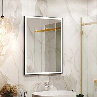 Зеркало с Led-подсв. "Frame Black" 500х700 сенсор ЗЛП1207