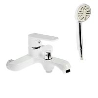6366G Accoona Смеситель д/ванна 35мм короткий излив. Белый (1/10)