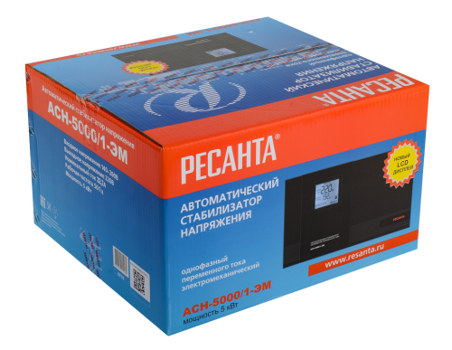 Стабилизатор напряжения Ресанта АСН-5000/1-ЭМ (63/1/6) фото 7