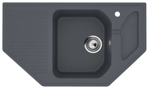 U109-343 Мойка Ulgran 505*800 угловая АНТРАЦИТ