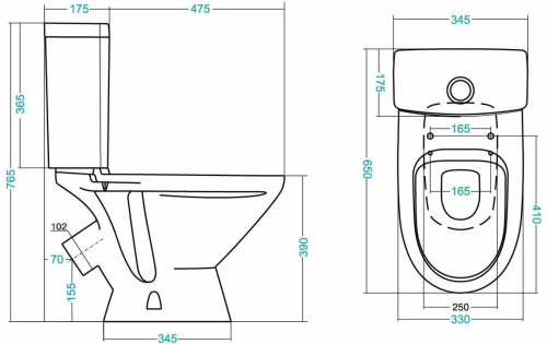 Унитаз компакт "Лига"* 2РА белый косой /Santek/ 1WH302141 фото 5 Унитаз компакт "Лига"* 2РА белый косой /Santek/ 1WH302141 фото 5
