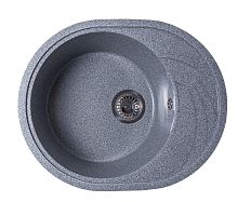 Мойка каменная GranAlliance G-33 (575х470) круглая ТЁМНО-СЕРЫЙ (U403)