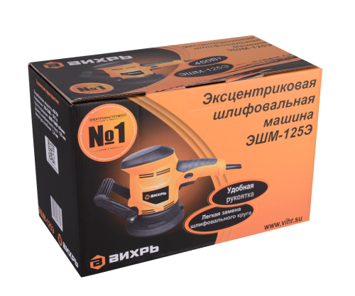 Эксцентриковая (орбитальная) шлифовальная машина Вихрь ЭШМ-125Э (72/6/5) фото 8