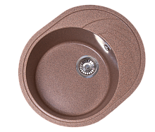 Мойка каменная GranAlliance G-33 (575х470) круглая ТЕРРАКОТ (U403)