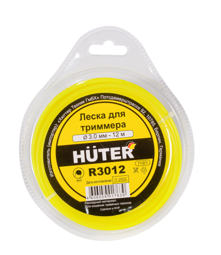 Леска Huter R3012 для триммера, 3 мм, круг (71/2/1) Леска Huter R3012 для триммера, 3 мм, круг (71/2/1)