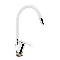 4844G Accoona Смеситель д/кухни силикон 35мм. Белый (1/10)