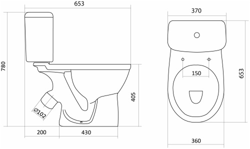 Унитаз компакт "Бореаль антивсплеск" 2РА SC Soft-Close б/с /Santek/ 1WH302146 фото 2 Унитаз компакт "Бореаль антивсплеск" 2РА SC Soft-Close б/с /Santek/ 1WH302146 фото 2