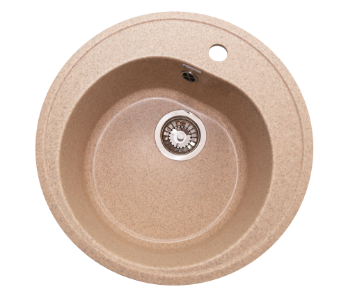 Мойка каменная GranAlliance G-10 d500 круглая ПЕСОК (405)