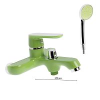 6366K Accoona Смеситель д/ванны 35мм короткий излив. Салатовый (1/10)