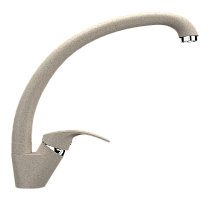 U007-328 Смеситель Ulgran высокий нос БЕЖЕВЫЙ