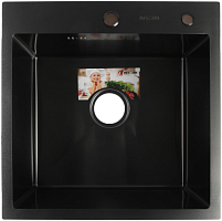 AF95050F AFLORN Мойка 50х50х22 3,0мм ГРАФИТ, ПРЕМИУМ