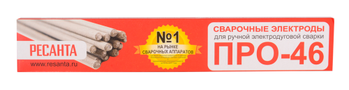 Сварочный электрод Ресанта ПРО-46, Ф2,5 Пачка 1кг (71/6/34)