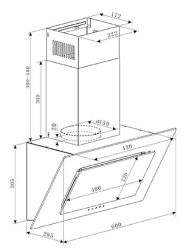 Вытяжка Oasis ND-60W фото 6
