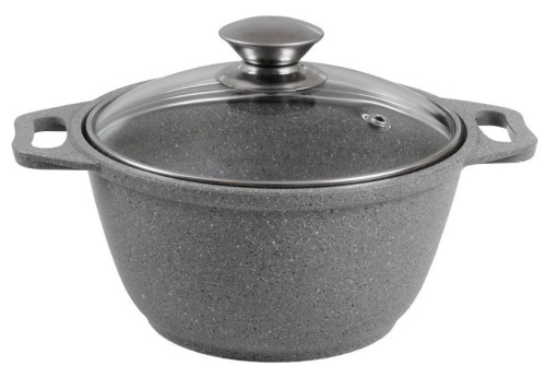 Кастрюля Kukmara кмс22а 2л со ст. крышкой АП (светлый мрамор) Кастрюля Kukmara кмс22а 2л со ст. крышкой АП (светлый мрамор)