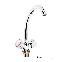 4680 Accoona Смеситель д/кухни 1/2 кер гайка (2/20)