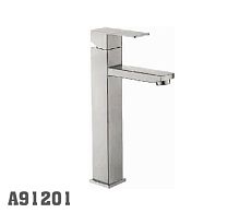 91201 Accoona Смеситель для умывальника высокий НЕРЖ (1/10)