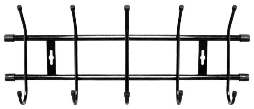 Вешалка настенная НИКА ВН5, металл, черный, 5 рожков 48,5 х18см х67см Вешалка настенная НИКА ВН5, металл, черный, 5 рожков 48,5 х18см х67см