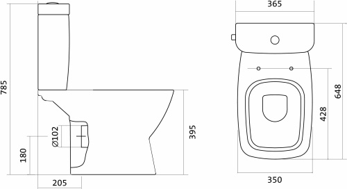 Унитаз компакт "НЕО"* 2РА ДС SC МИКРОЛИФТ б/с /Santek/1WH302194 фото 8