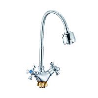 QTZ4-E827 G-LAUF Смеситель для кухни 1/2 кер. ГОФРИР. ИЗЛИВ (1/10)