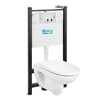 ROCA ПЭК Debba Round Инсталляция+унитаз Rimless+сидение Supralit БЕЗ КНОПКИ 893104980