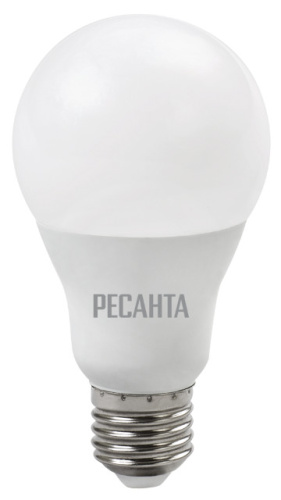 Лампа светодиодная РЕСАНТА LL-R-A65-15W-230-3K-E27 (76/1/19)