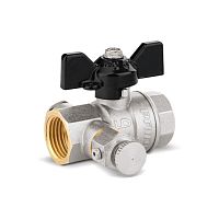 Кран шаровой латунный для манометров LD Pride DN15 1/2" ВР*ВР бабочка 44.15.В-В.М.Б LD 44.340.15