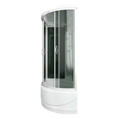 Душ. кабина 120x80x215 ERLIT ER3512TPL-C4-RUS высокий поддон. Черная/тонированная фото 4