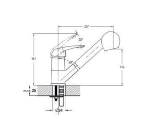 KEN4-A031 SOLONE Смеситель д/кухни  d40  (1/10) фото 2