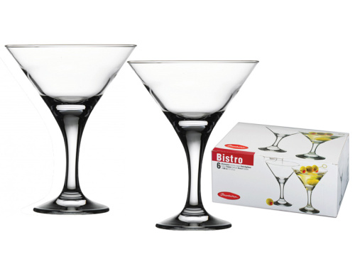 Бокал для мартини PASABAHCE Бистро 44410, стекло 190 мл (1уп-6шт)