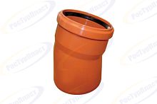 Отвод НАРУЖНОЙ канализ. 110х15 /РТП/ 36657 (1/50)