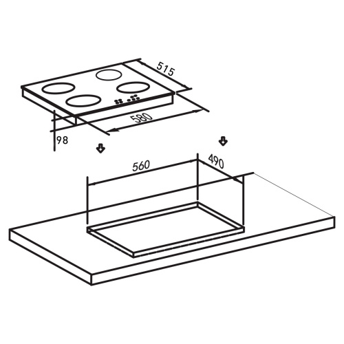 Варочная поверхность Oasis P-MEB фото 3