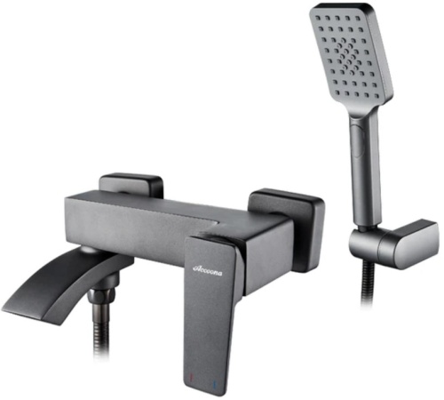 63124АТ Accoona Смеситель д/ванны 35мм короткий поворотный излив/встроен. Графит (1/10) 63124АТ Accoona Смеситель д/ванны 35мм короткий поворотный излив/встроен. Графит (1/10)