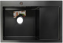 AF97851F-L AFLORN Мойка 78х51х22 3,0мм левая ГРАФИТ, ПРЕМИУМ