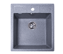 Мойка каменная GranAlliance G-24 (492х417) прямоугольная ТЁМНО-СЕРЫЙ (U404)