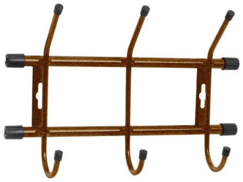 Вешалка настенная НИКА ВН3, металл, медный/антик, 3 рожков 28,5 х18см х67см