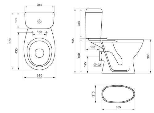 Унитаз-компакт "PRO" БЕЛЫЙ /Santeri/ фото 4 Унитаз-компакт "PRO" БЕЛЫЙ /Santeri/ фото 4