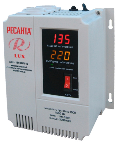 Стабилизатор напряжения серии LUX Ресанта АСН-1500Н/1-Ц (63/6/20) фото 8